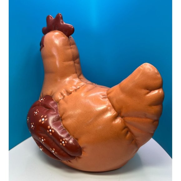 Kimple Mold Hand Painted Chicken Vintage 1987 Signed 8" x 8" Decor Ceramic Gift - Picture 4 of 9